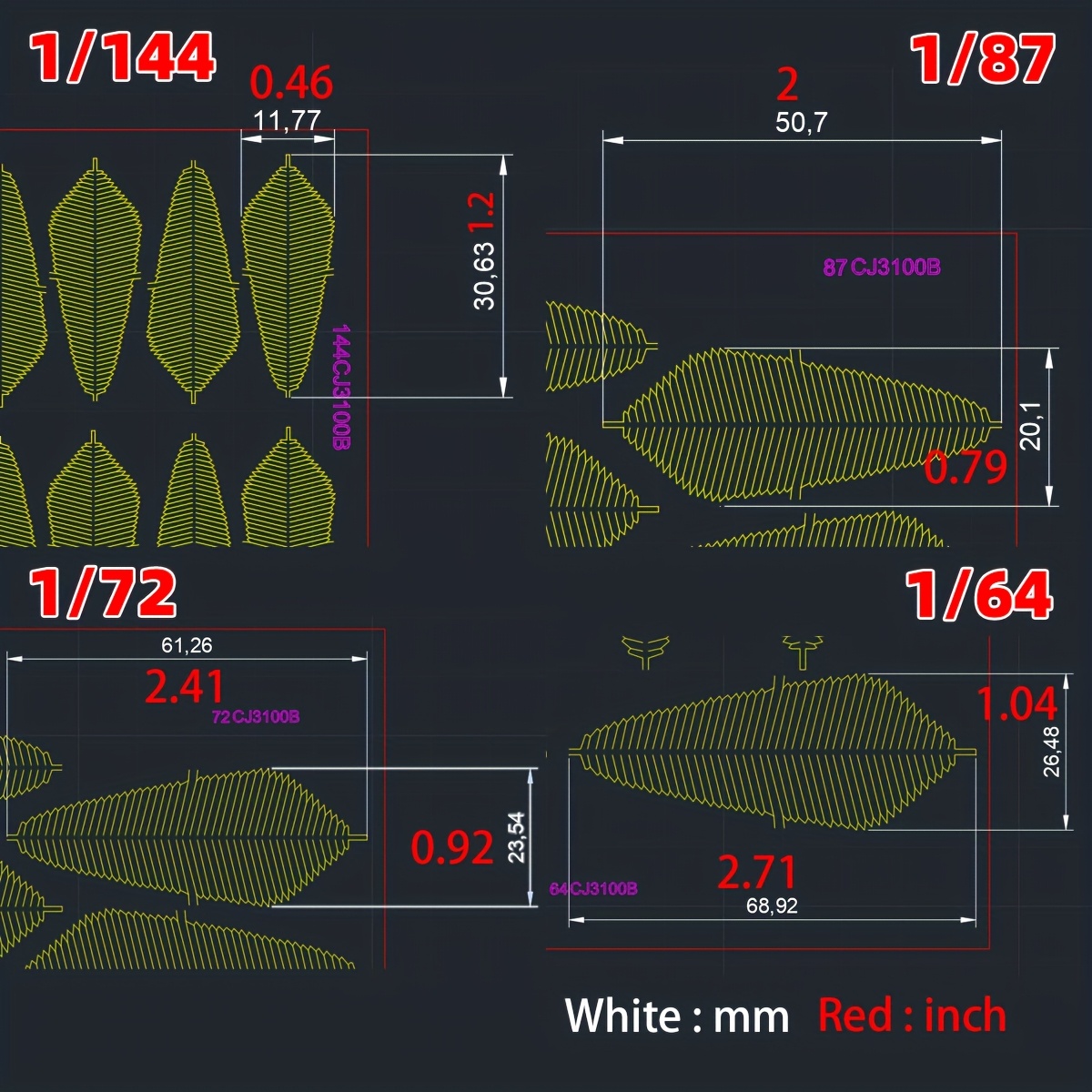 Scale Model Kit, Building Plant Leaf Foliage Tree
